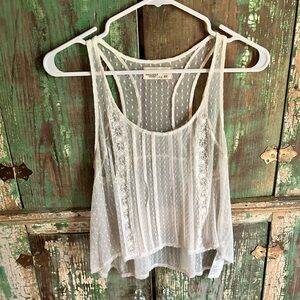 XS Hollister lace cropped tank